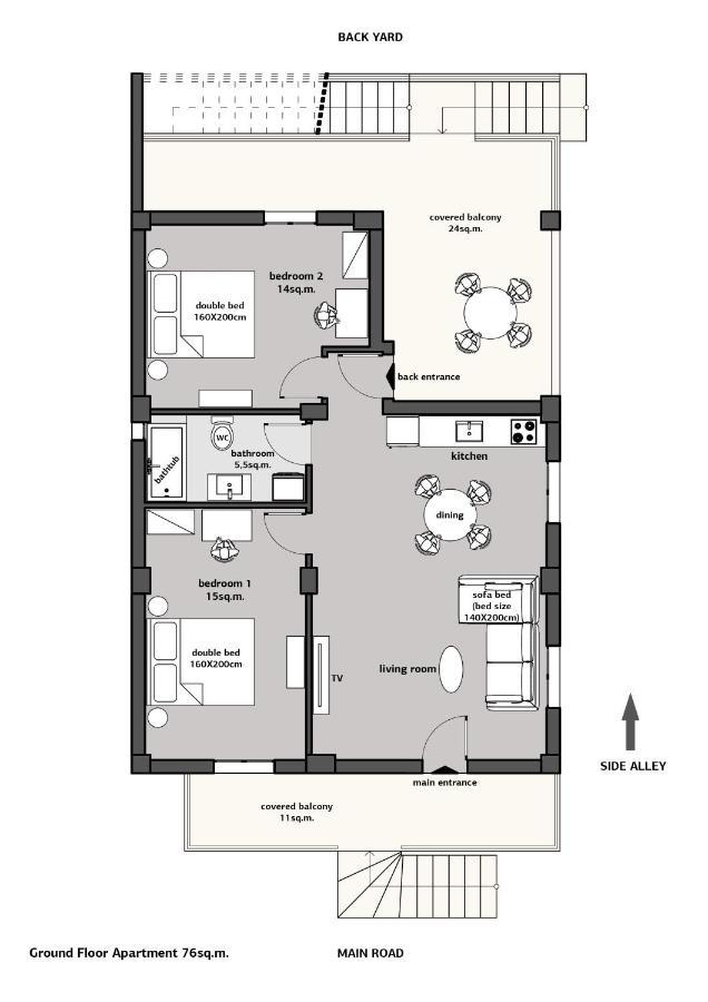 Indigo Apartment, Michaniona Dış mekan fotoğraf